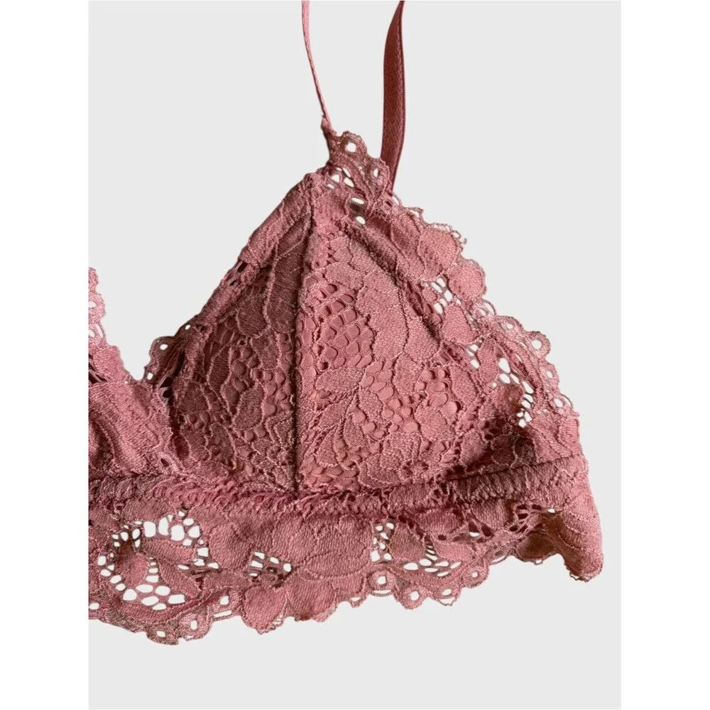 Marilyn Monroe Dusty Rose Lace Bralette Women's Size M Feminine Coquette